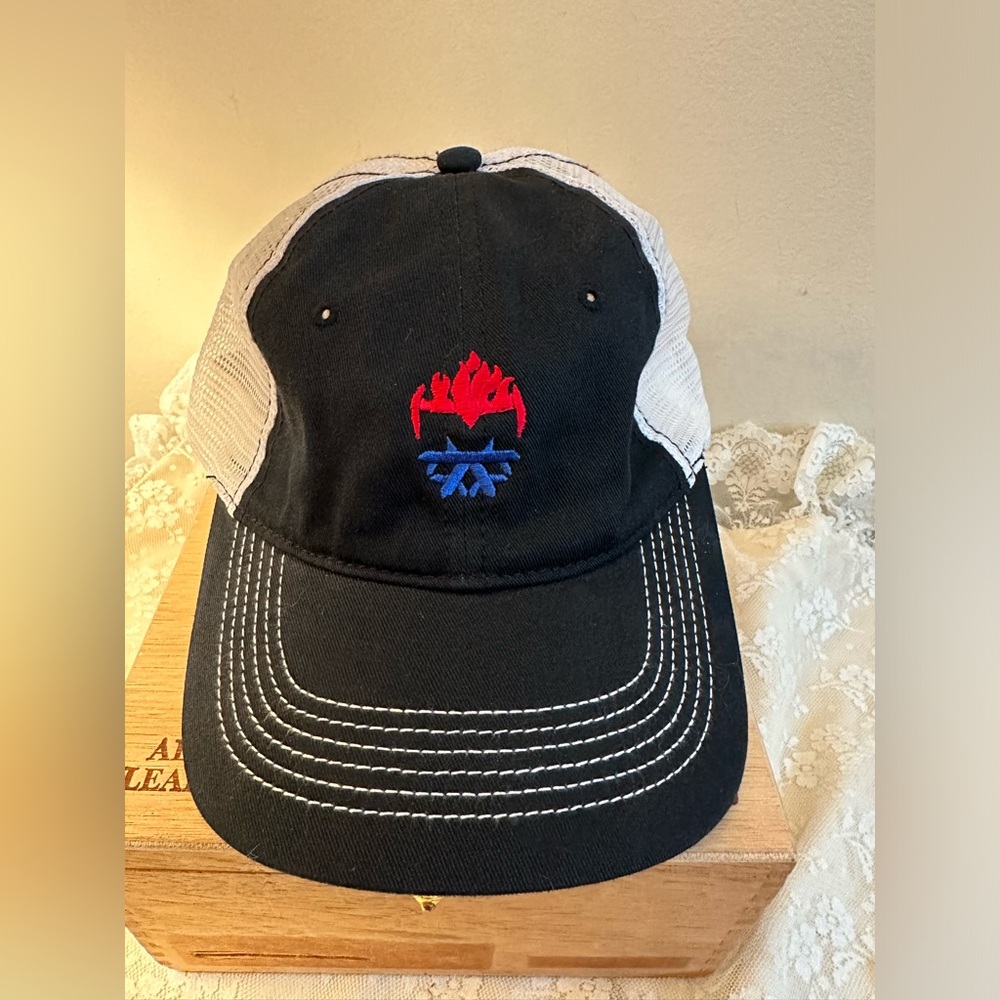Fire Ice Face Logo Hat ~ Flames for Hair / Ice for Face RARE